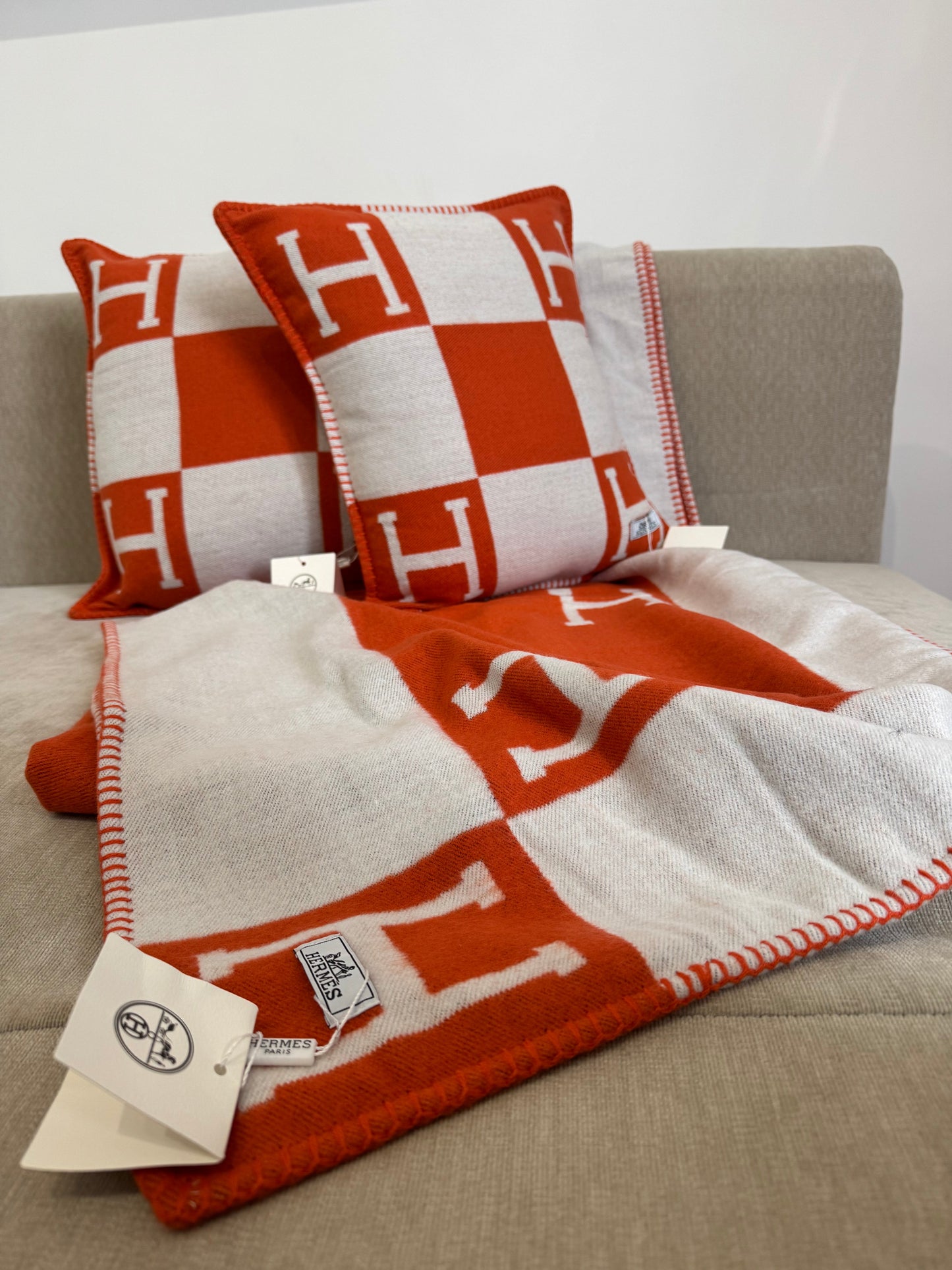 Plaid arancio 130x180