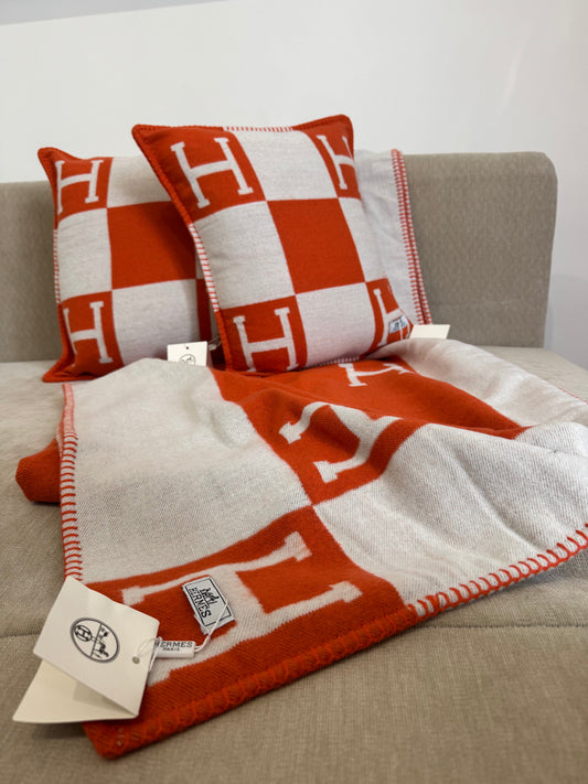 Plaid arancio 130x180