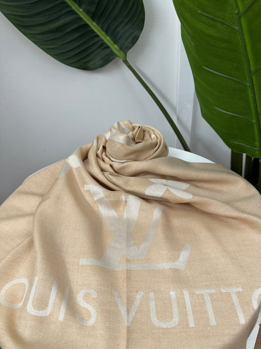Foulard beige double