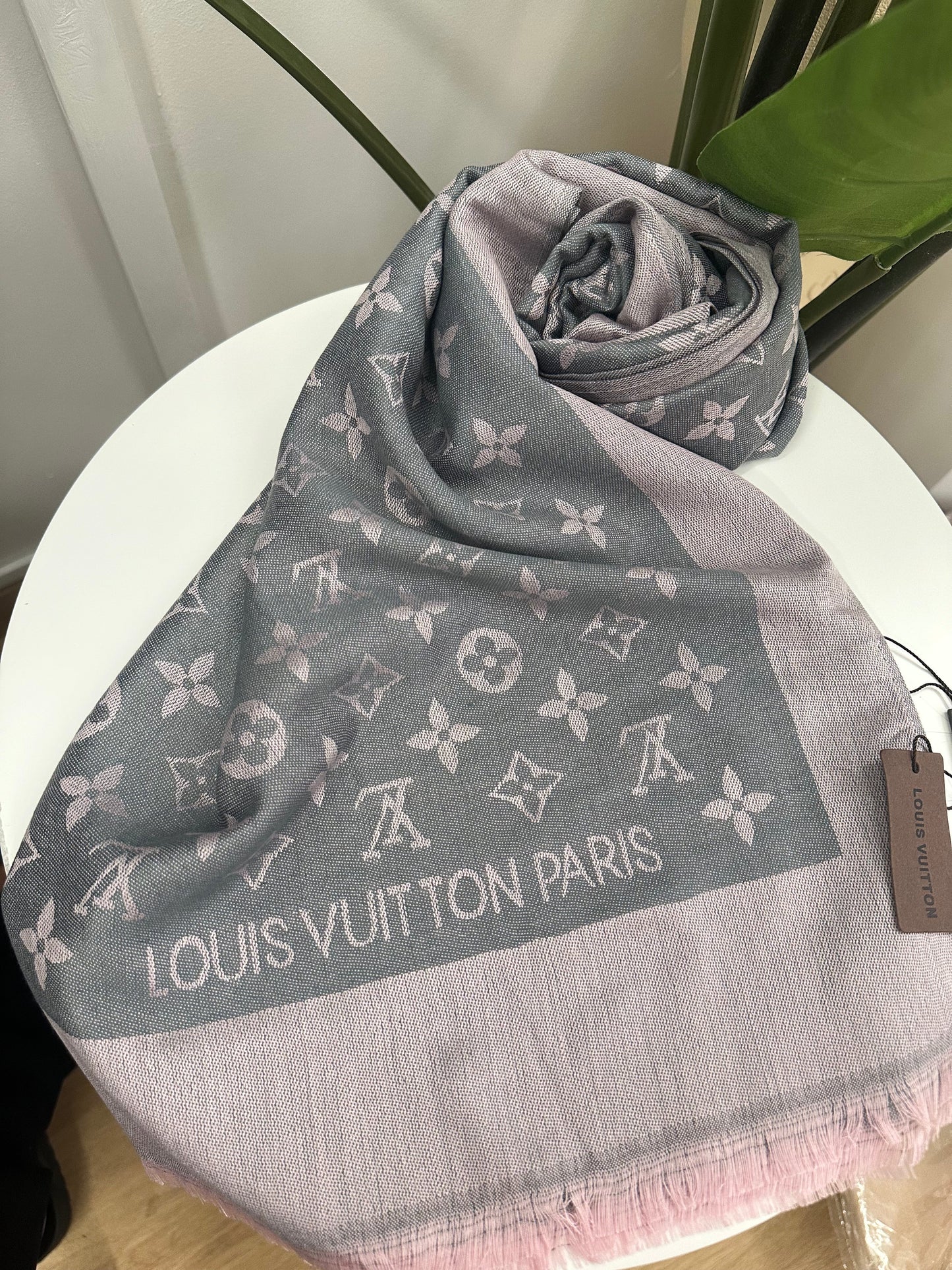 Foulard vitty rosa/grigio