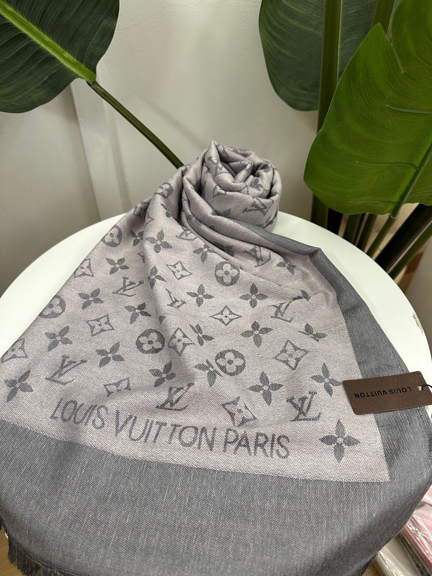 Foulard vitty grigio/rosa